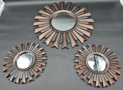 Set sunburst wall mirrors - of,
