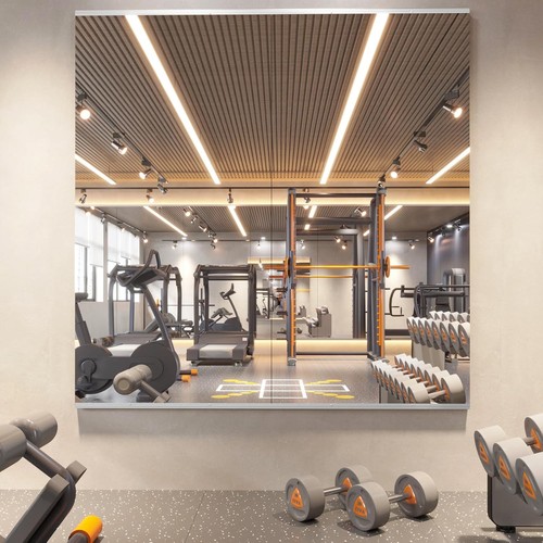 Home gym mirrors 56x16in - 2,