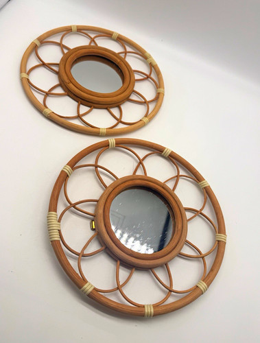 Round rattan framed boho - round,