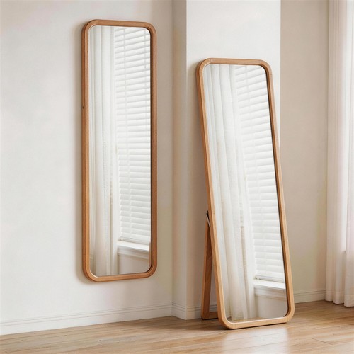 Full length mirror solid beech - length,